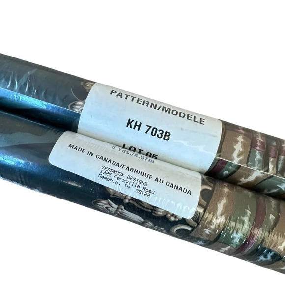 Seabrook Designs Wallpaper Vintage Regal KH 703B 5 Yards NEW SEALED - Picture 6 of 8